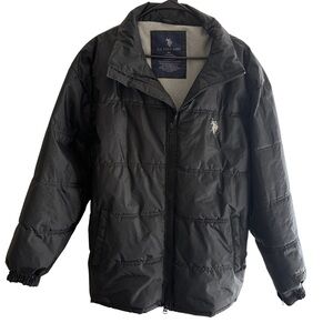 U.S. Polo Assn. Men's Charcoal Puffer Jacket